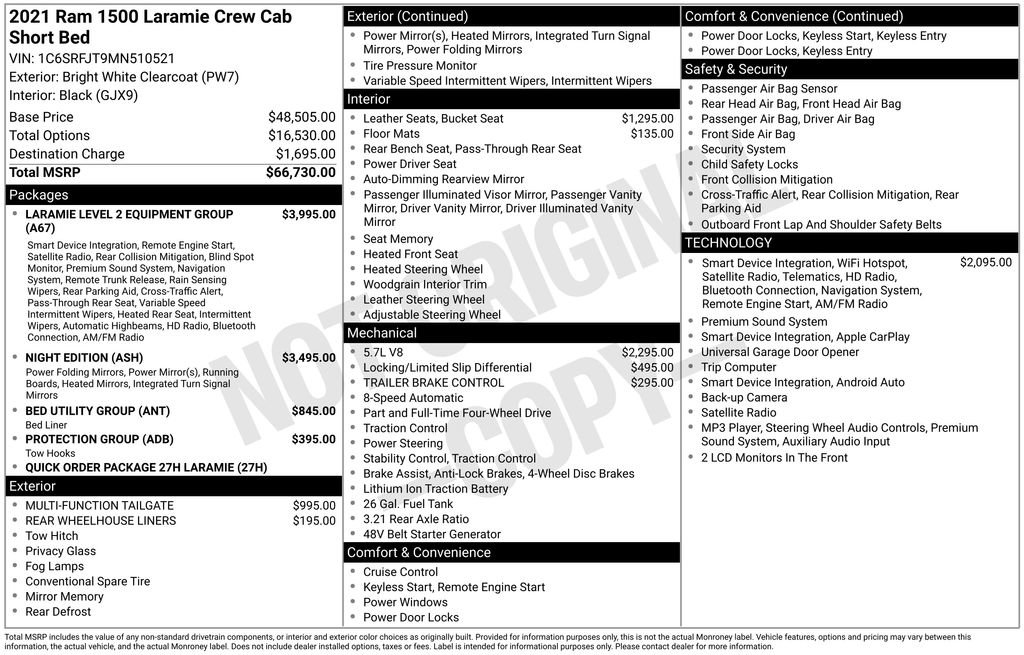ram ram 1500 pickup 2021 1C6SRFJT9MN510521 image ram ram 1500 pickup 2021 1C6SRFJT9MN510521 image